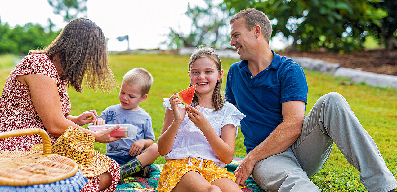 Familie beim Picknick