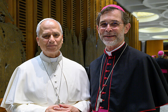 Brüderlicher Austausch: Während des Kurses für die neuen Bischöfe in Rom traf Erzbischof Josef Grünwidl auch mit Papst Leo XIV. zusammen.