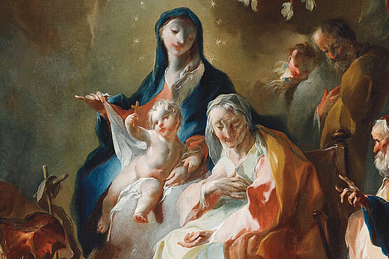 Himmlische Familienbande: Franz Anton Maulbertsch, Die Heilige Sippe, um 1755.