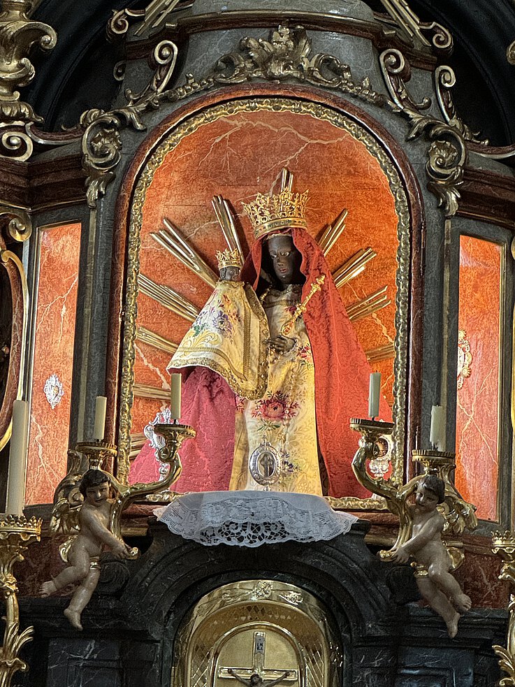 Die "Schwarze Madonna" in Sankt Jakob. 