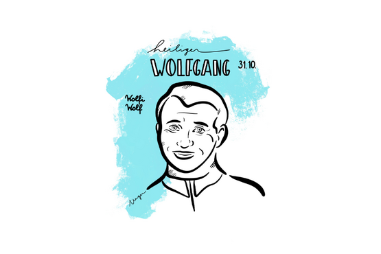 Bischof Wolfgang von Regensburg als Namensgeber für den Wolfgangsee.