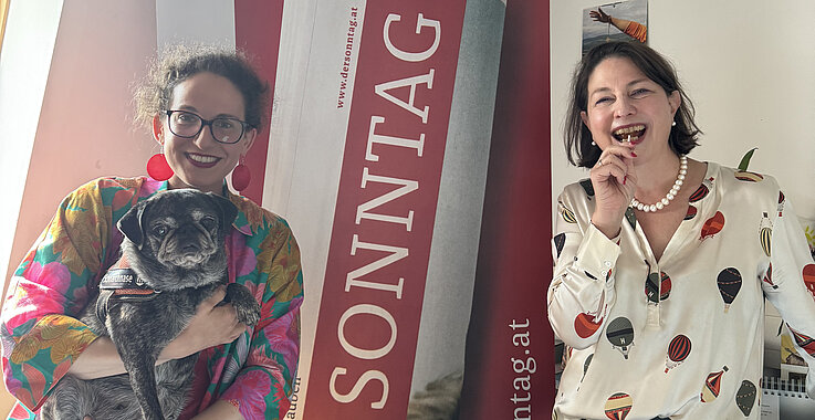Bettina Graf und Mops Wilma