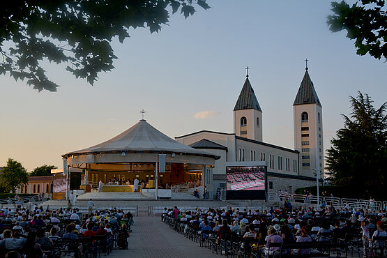 Abendmesse in Medjugorje