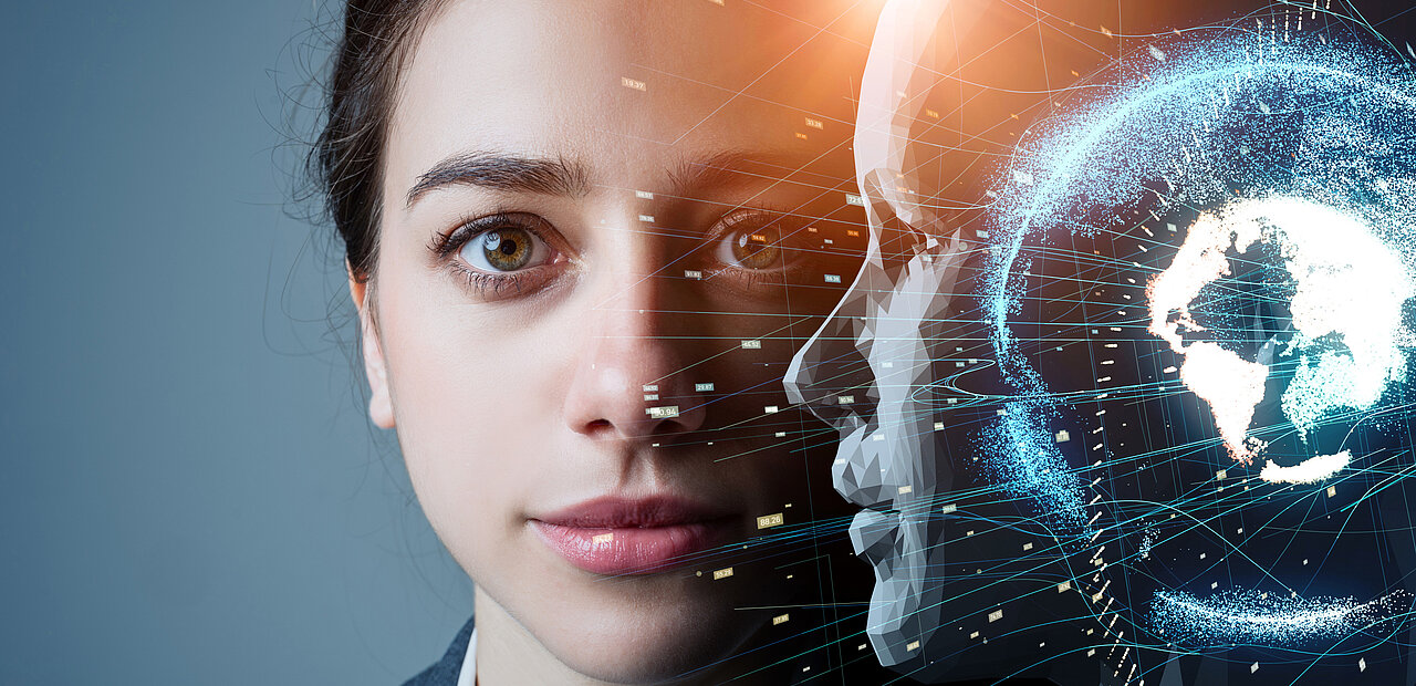 Die Vermenschlichung von Informationstechnologie und künstlicher Intelligenz in Form einer Person,