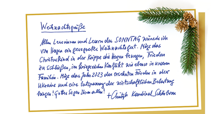 Grüße von Kardinal Christoph Schönborn zu Weihnachten