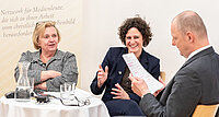 Regina Polak, Jasmin Freyer, Georg Pulling im christlich-jüdischen Dialog.