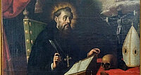 Der heilige Augustinus in einem Gemälde von Antonio Rodríguez. 