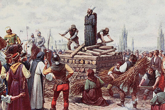 Grausamer Tod: Jan Hus wurde am 6. Juli 1415 in Konstanz auf dem Scheiterhaufen verbrannt.