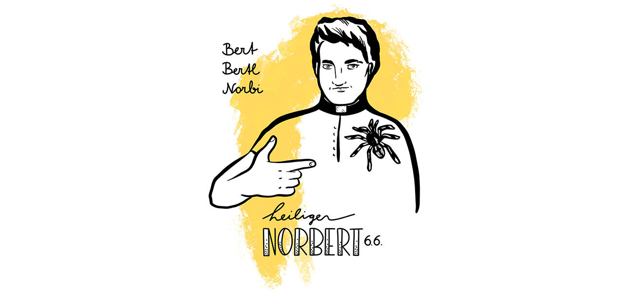 Der Hl. Norbert von Xanten verschluckte unverletzt eine giftige Spinne.