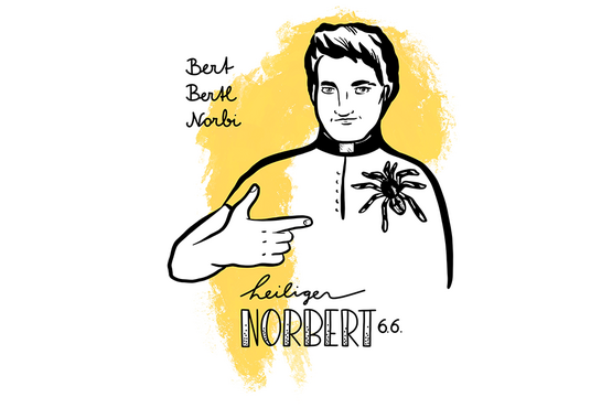 Der Hl. Norbert von Xanten verschluckte unverletzt eine giftige Spinne. 