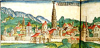 Schedelsche Weltchronik: Stadtansicht von Wien mit Stephansdom