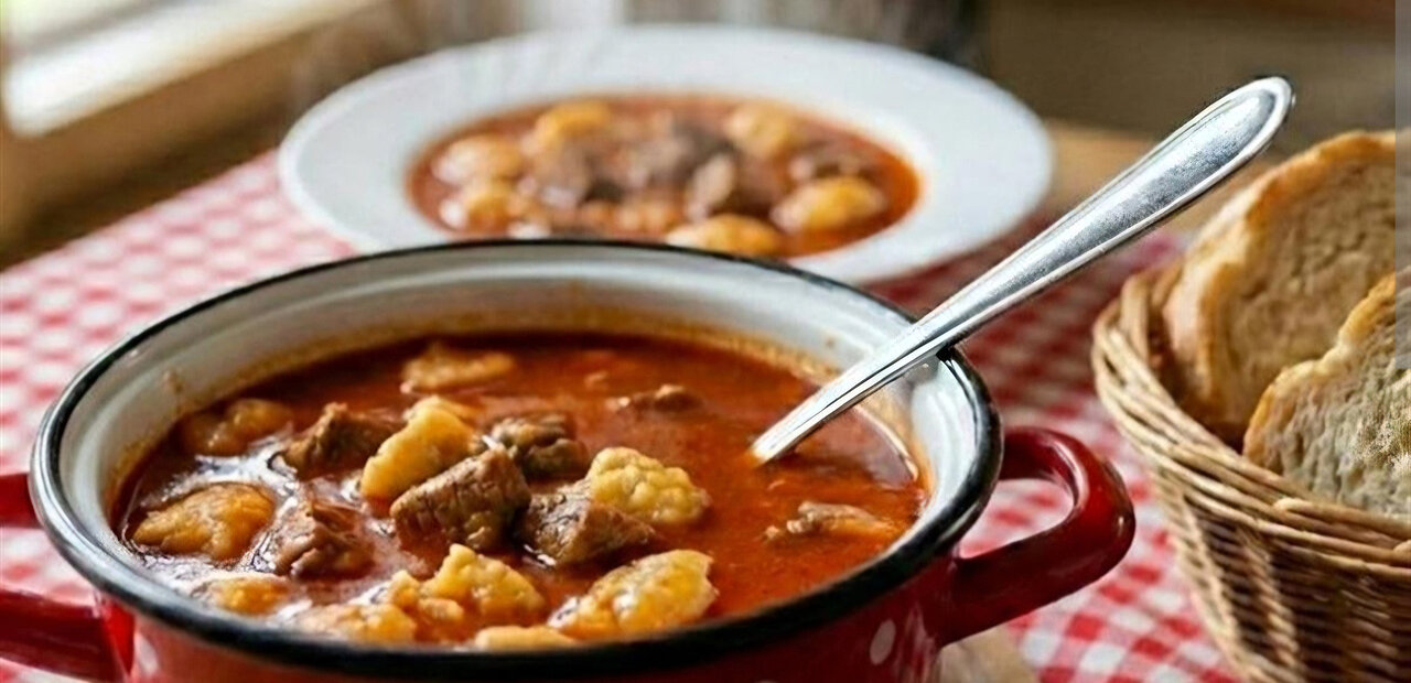 Der Slawonische Čobanac ist ein köstlicher kroatischer Fleischeintopf. 