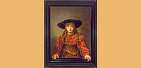 "Mädchen in einem Bilderrahmen“ von Rembrandt
