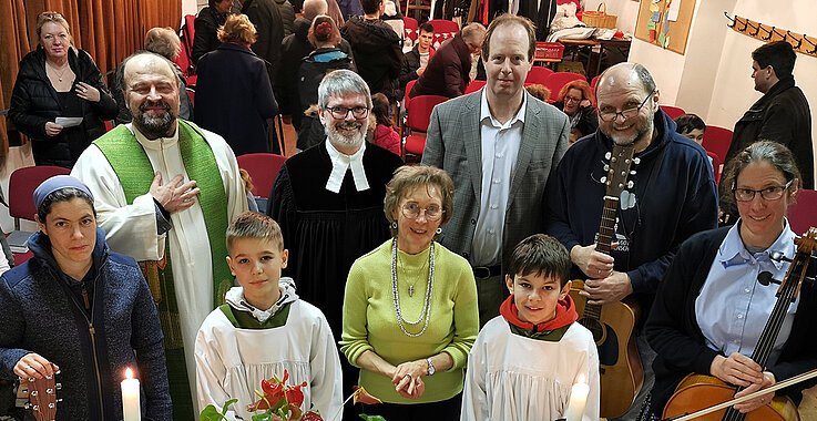 Ökumenische Vertreter in Zellerndorf Pfarrmosaik 7/2024