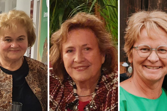 Teil der Frauenbewegung: Hermine Müller (Nord-Vikariat), Christine Saliger (Vikariat Wien) und Martina Secco (Süd-Vikariat).
