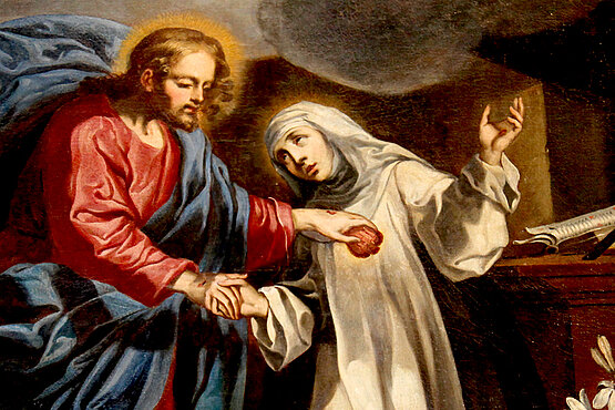 Christus und Katharina von Siena 