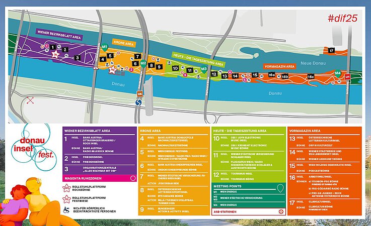 Der Plan für das Donauinselfest 2025