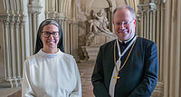 Priorin Franziska Madl und Propst Anton Höslinger leiten als Vorsitzende die Österreichische Ordenskonferenz. 