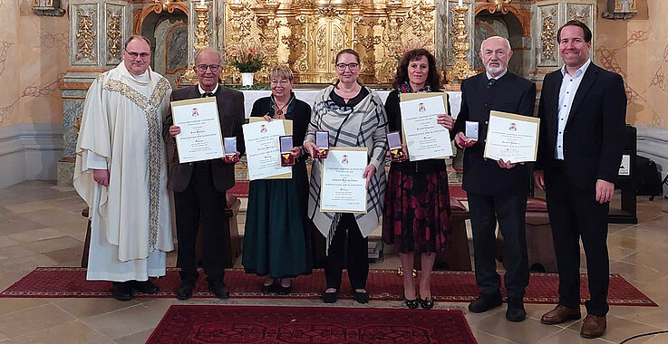 Ordensverleihung Niederhollabrunn Pfarrmosaik