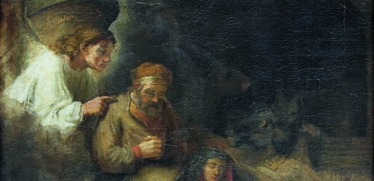 Josef erhält im Matthäusevangelium im Traum die Anweisungen des Engels. Die Abbildung stammt aus der Werkstatt Rembrandts.