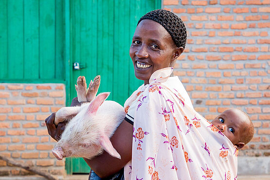 Hilfe für die Armen in Burundi. 