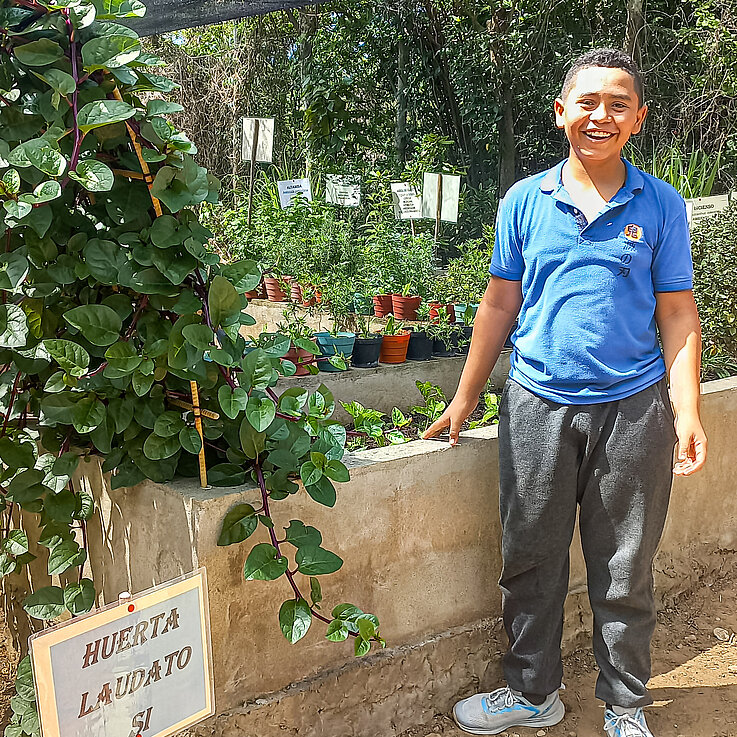 „Laudato si’“-Garten: Die Oase der Mutter-Herlinde-Moises-Stiftung gilt in Kolumbien als ein Vorzeigeprojekt, das Arbeitsplätze schafft und nachfolgende Generationen ökologisch schult.
